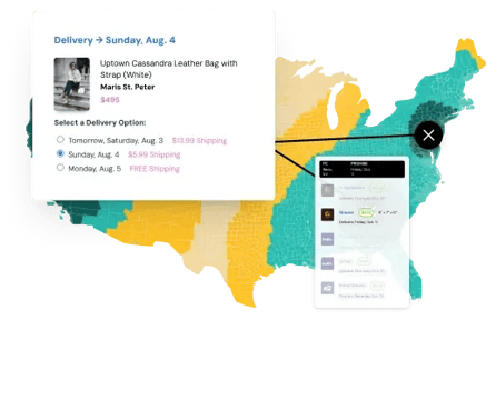 A visual representation of Shipium’s multi carrier shipping software, showing its role in managing diverse carrier networks for optimized transit times and cost reduction
